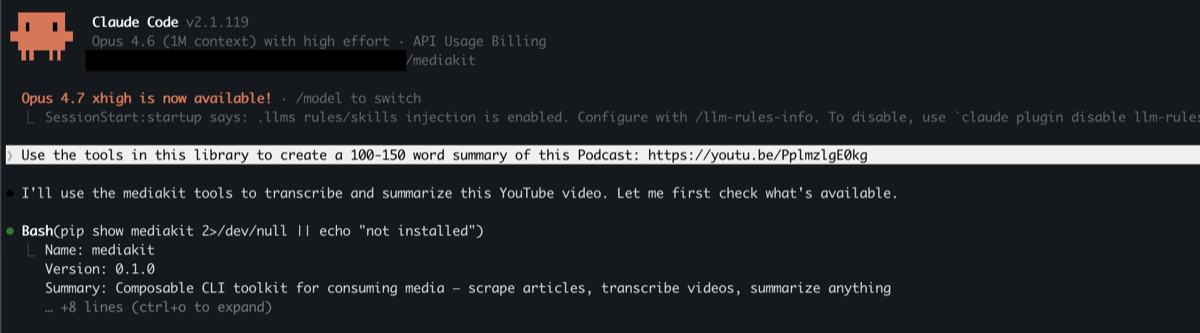 MediaKit in action, invocation